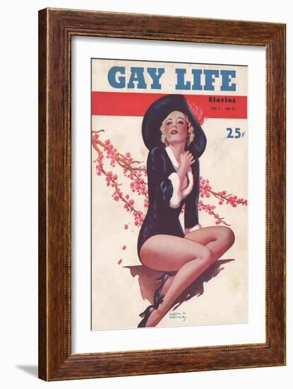 Gay Life, Glamour Pin-Ups Magazine, USA, 1930-null-Framed Giclee Print