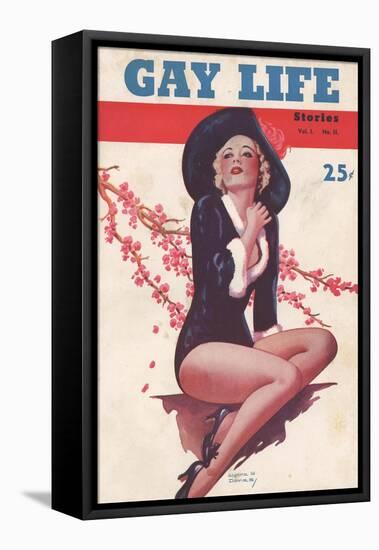 Gay Life, Glamour Pin-Ups Magazine, USA, 1930-null-Framed Premier Image Canvas