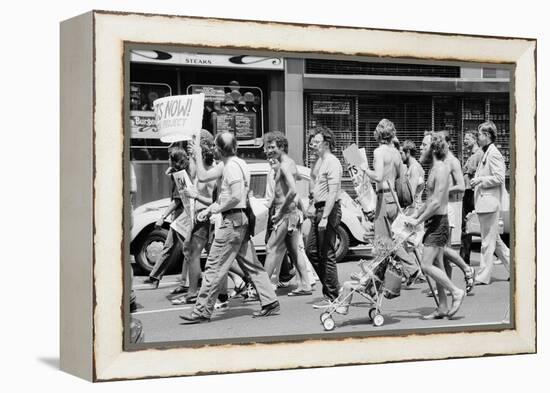 Gay Rights Demonstration at the Democratic National Convention, NYC, July 11, 1976-null-Framed Stretched Canvas