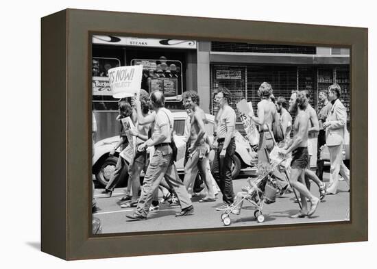 Gay Rights Demonstration at the Democratic National Convention, NYC, July 11, 1976-null-Framed Stretched Canvas