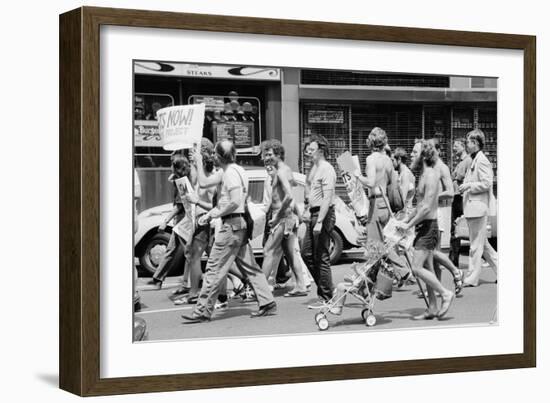 Gay Rights Demonstration at the Democratic National Convention, NYC, July 11, 1976-null-Framed Photo