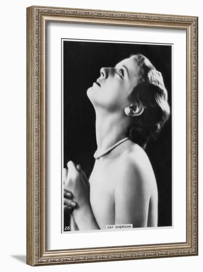 Gay Sheridan, American Film Actress, C1938-null-Framed Giclee Print