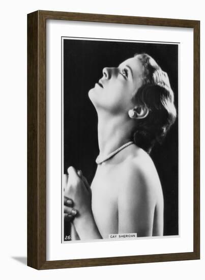 Gay Sheridan, American Film Actress, C1938-null-Framed Giclee Print