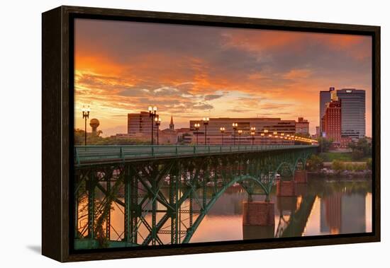 Gay Street Bridge and Tennessee River-Richard Cummins-Framed Premier Image Canvas