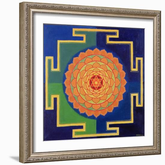 Gayatri Yantra Drawing-null-Framed Giclee Print