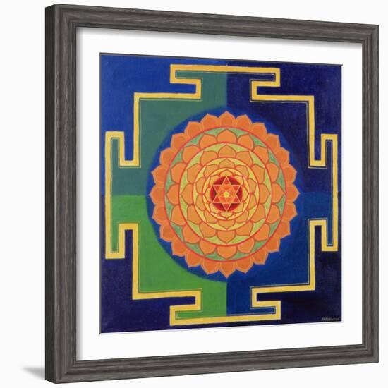 Gayatri Yantra Drawing-null-Framed Giclee Print