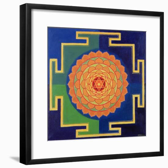 Gayatri Yantra Drawing-null-Framed Giclee Print