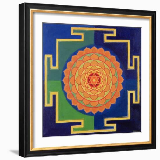 Gayatri Yantra Drawing-null-Framed Giclee Print