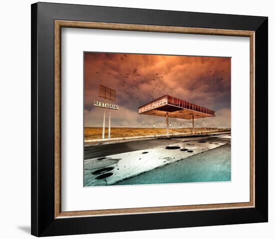 Gaz Bar Blues-null-Framed Art Print