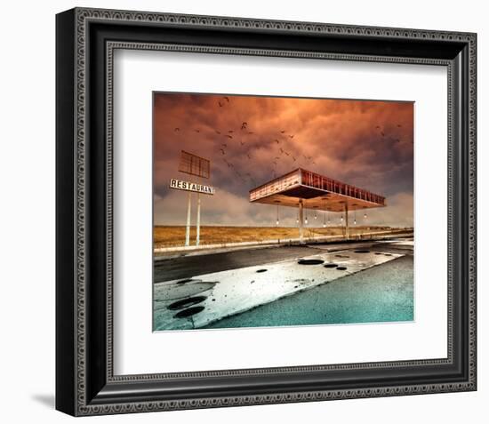 Gaz Bar Blues-null-Framed Art Print