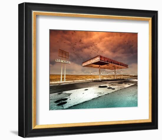 Gaz Bar Blues-null-Framed Art Print