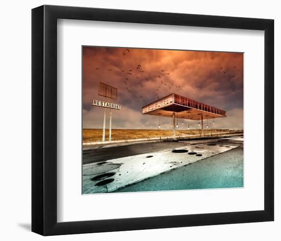 Gaz Bar Blues-null-Framed Art Print