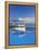 Gazebo Reflecting on Pool with Sea in Background, Long Island, Bahamas-Kent Foster-Framed Premier Image Canvas