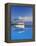 Gazebo Reflecting on Pool with Sea in Background, Long Island, Bahamas-Kent Foster-Framed Premier Image Canvas