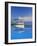 Gazebo Reflecting on Pool with Sea in Background, Long Island, Bahamas-Kent Foster-Framed Photographic Print