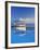 Gazebo Reflecting on Pool with Sea in Background, Long Island, Bahamas-Kent Foster-Framed Photographic Print