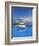 Gazebo Reflecting on Pool with Sea in Background, Long Island, Bahamas-Kent Foster-Framed Photographic Print