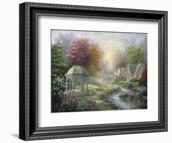 Gazebo Village-Nicky Boehme-Framed Premium Giclee Print