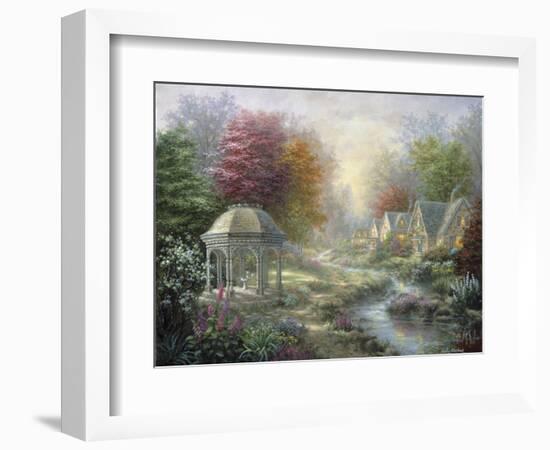 Gazebo Village-Nicky Boehme-Framed Giclee Print