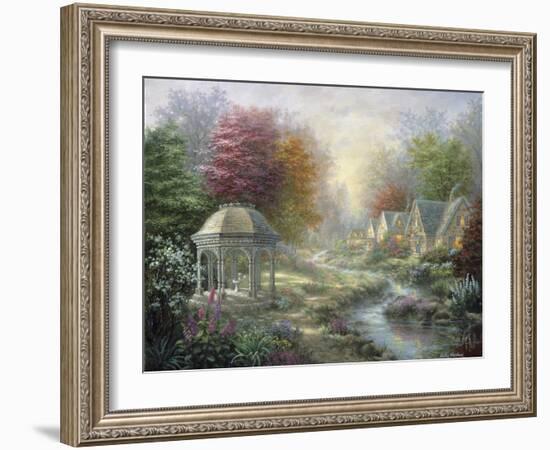 Gazebo Village-Nicky Boehme-Framed Giclee Print