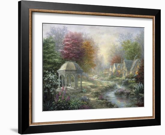 Gazebo Village-Nicky Boehme-Framed Giclee Print