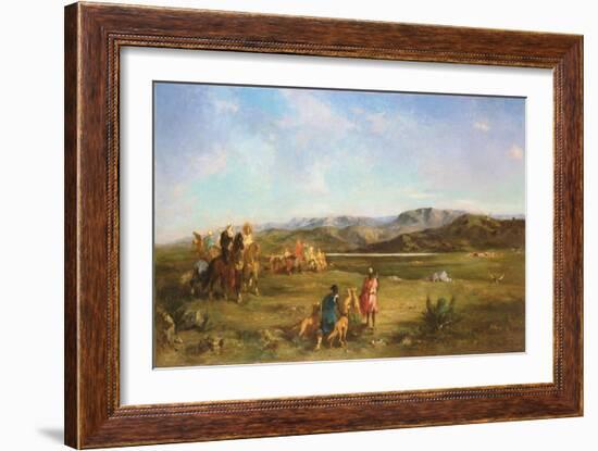 Gazelle Hunt in Chott El-Hodna, 1856-Eugene Fromentin-Framed Giclee Print