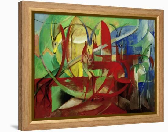 Gazelles, 1913-14-Franz Marc-Framed Premier Image Canvas