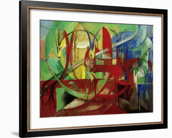 Gazelles, 1913-14-Franz Marc-Framed Giclee Print