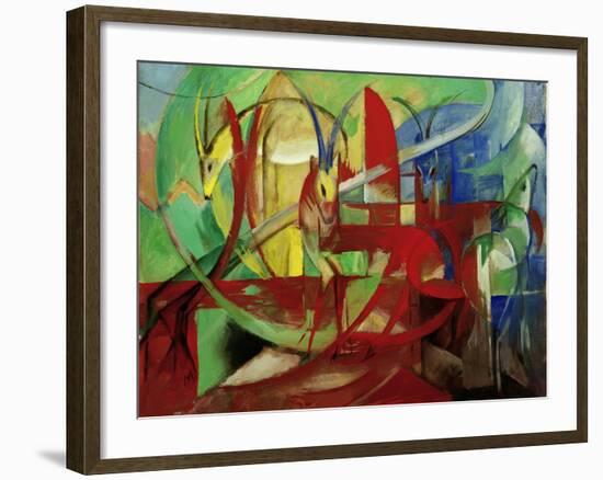 Gazelles, 1913-14-Franz Marc-Framed Giclee Print