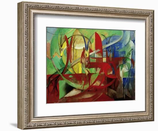 Gazelles, 1913-14-Franz Marc-Framed Giclee Print