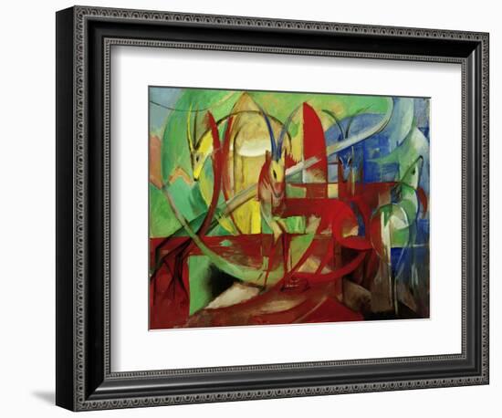 Gazelles, 1913-14-Franz Marc-Framed Giclee Print