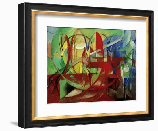 Gazelles, 1913-14-Franz Marc-Framed Giclee Print