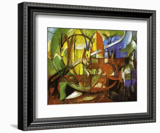 Gazelles, 1913-Franz Marc-Framed Giclee Print