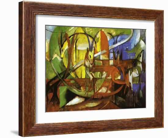 Gazelles, 1913-Franz Marc-Framed Giclee Print