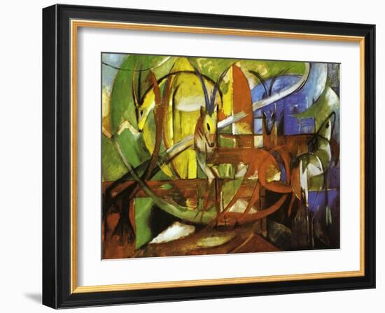 Gazelles, 1913-Franz Marc-Framed Giclee Print