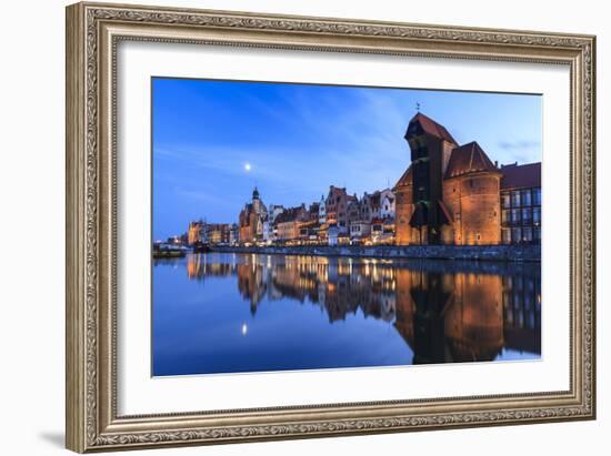 Gdansk Old Town On The Banks Of Motlawa River. Pomeranian Voivodeship. Poland-Oscar Dominguez-Framed Photographic Print