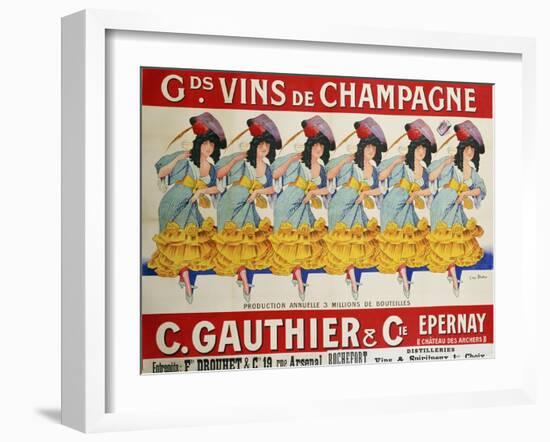 Gds Vins de Champagne, circa 1910-Casimir Brau-Framed Giclee Print