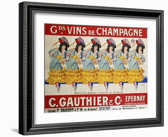 Gds Vins de Champagne, circa 1910-Casimir Brau-Framed Giclee Print