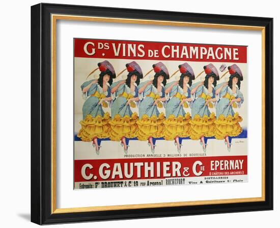 Gds Vins de Champagne, circa 1910-Casimir Brau-Framed Giclee Print