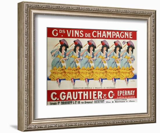 Gds Vins de Champagne, circa 1910-Casimir Brau-Framed Giclee Print