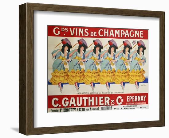 Gds Vins de Champagne, circa 1910-Casimir Brau-Framed Giclee Print