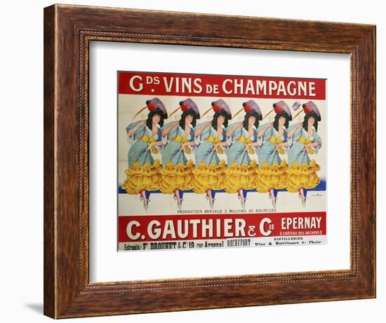 Gds Vins de Champagne, circa 1910-Casimir Brau-Framed Giclee Print