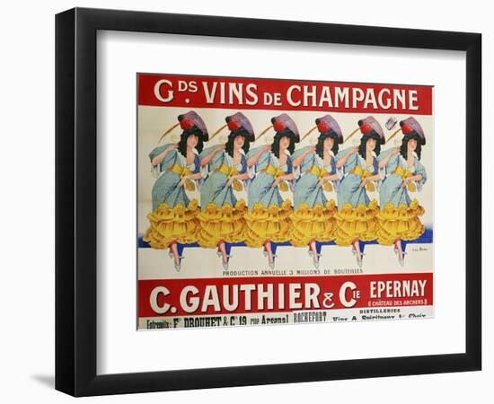 Gds Vins de Champagne, circa 1910-Casimir Brau-Framed Giclee Print