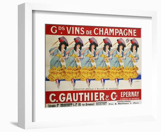 Gds Vins de Champagne, circa 1910-Casimir Brau-Framed Giclee Print