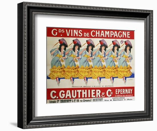 Gds Vins de Champagne, circa 1910-Casimir Brau-Framed Giclee Print