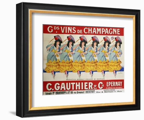 Gds Vins de Champagne, circa 1910-Casimir Brau-Framed Giclee Print