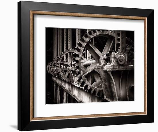 Gear of a Sluice Gate on the Rhone River-George Oze-Framed Photographic Print