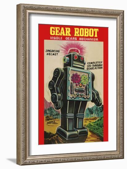 Gear Robot-null-Framed Premium Giclee Print