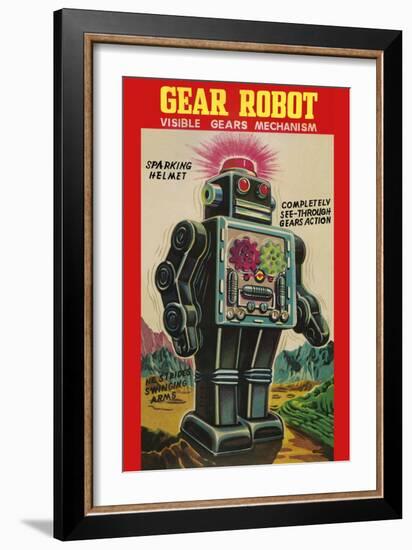 Gear Robot-null-Framed Art Print