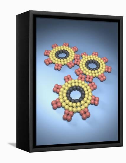 Gears Composed of Molecules-null-Framed Premier Image Canvas